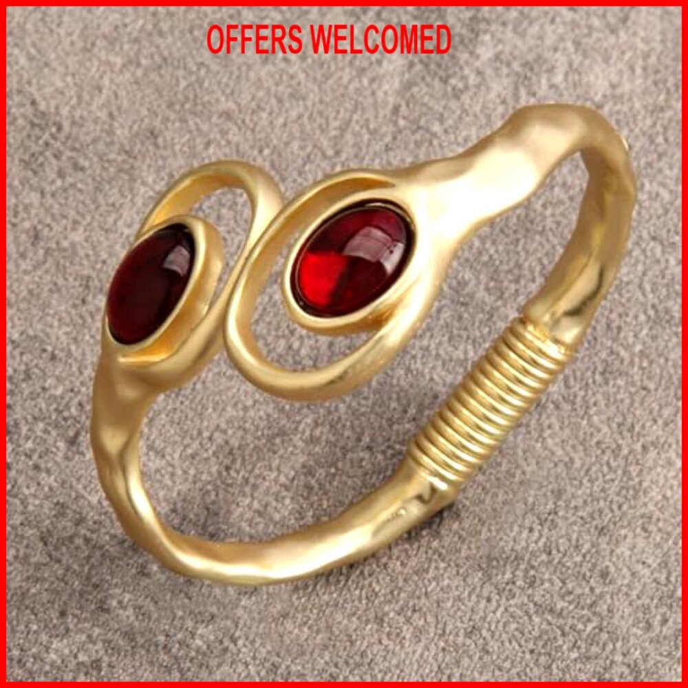 Copper Cuff Bracelet Stackable Open Bangle Boho J… - image 2